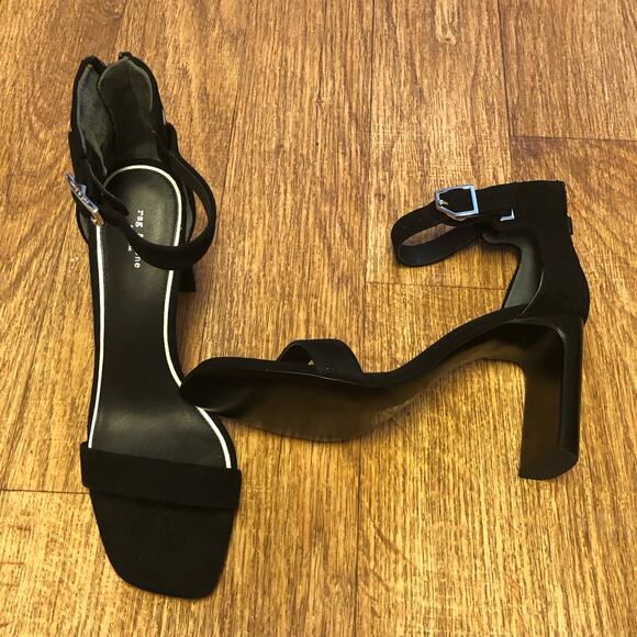Rag & Bone Ellis Black Suede Buckle Sandal Heels Size 8 (38) - Picture 4 of 14